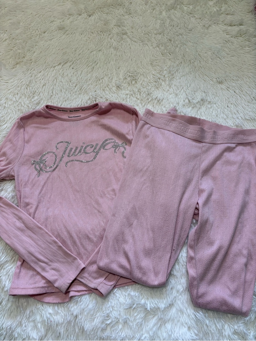 Juicy Couture Pink Two-Piece Pajama Set